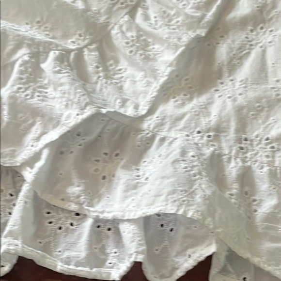 Addition Elle Wrap Dress Size 16 White Eyelet Puff Sleeve - Picture 6 of 6
